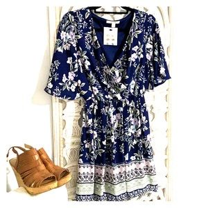 🛒3/$30 Blue and Purple Floral Summer Dress